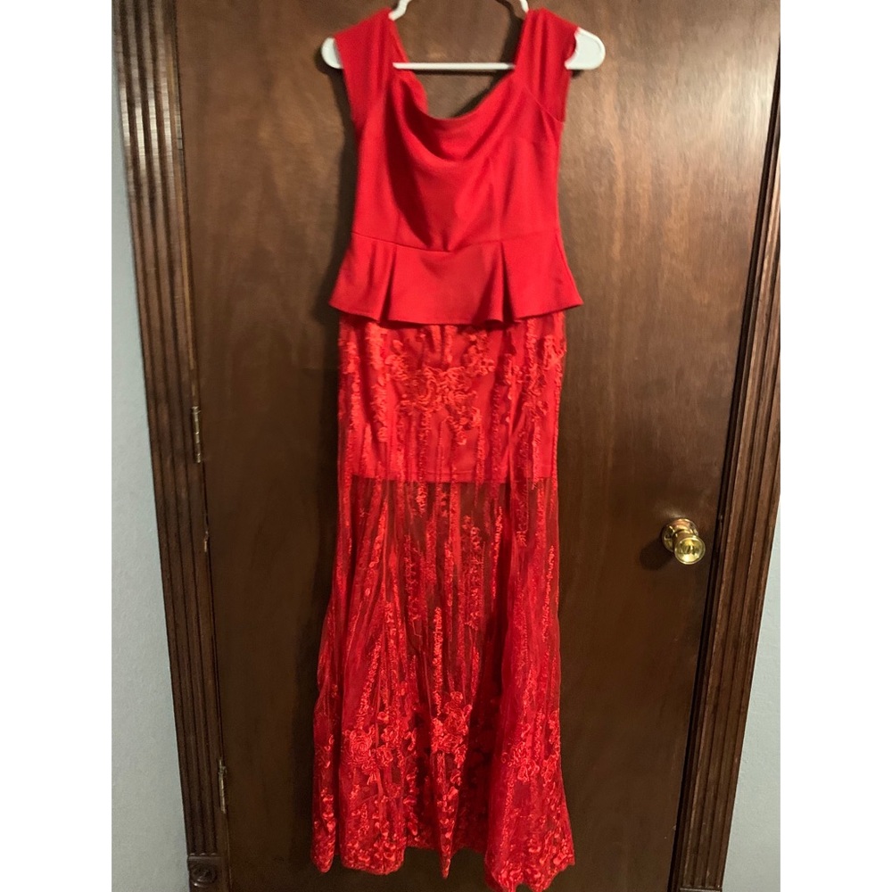 Akira red long dress size medium